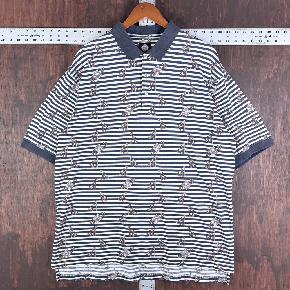 Tabasco Hot Sauce AOP All Over Print Golf Polo Shirt Men 2XL 100% Cotton Vintage